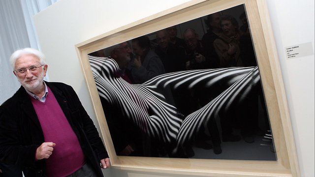 Au musée Cocteau de Menton vernissage de l'exposition de photographies en noir et blanc signées Lucien Clergue le 2 février 2013