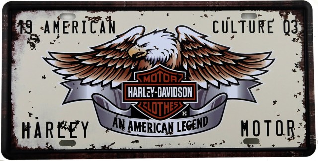 Plaque de collection : Harley Davidson